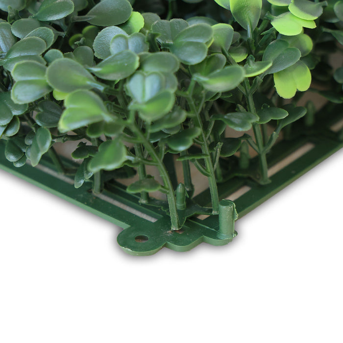 Artificial Plants Green Wall Panel - EVERGREEN - Box of 12 panels - 500x500mm | DECKO VERDURE (0.25 m² panel)