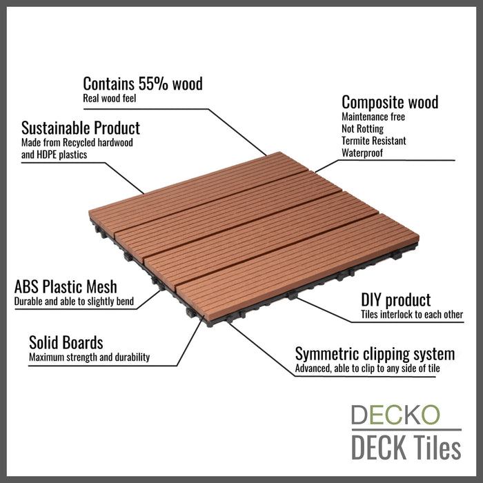 <b>SAMPLE BOX with 11 DECK Tiles </b>& Color Samples. Fully Refundable, Free Return! (one/customer)