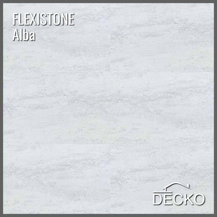 Flexible 3D Stone Wall Panels - PIETRA ALBA - Box of 16 panels (900x300mm) 4.32m² coverage | DECKO Flexistone