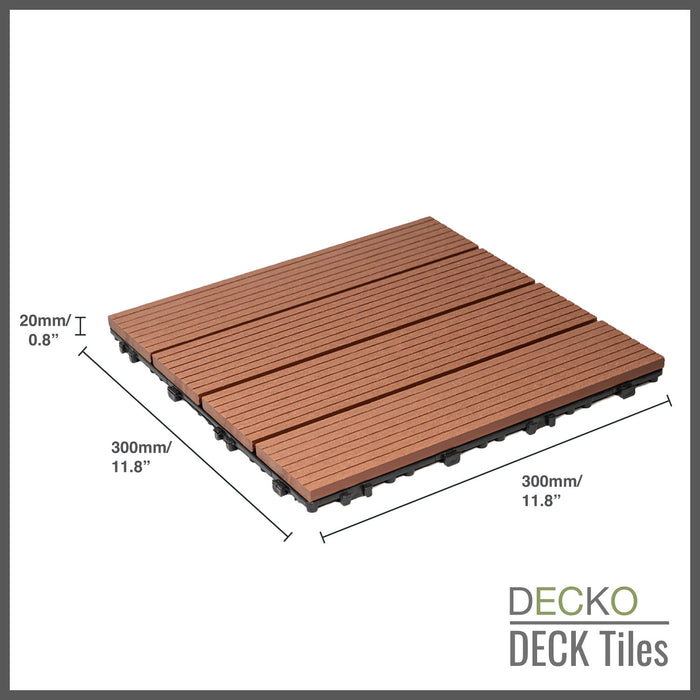 DECKO Premium Tiles - <b>BROWN</b> - 300/300/20 - Price/Tile