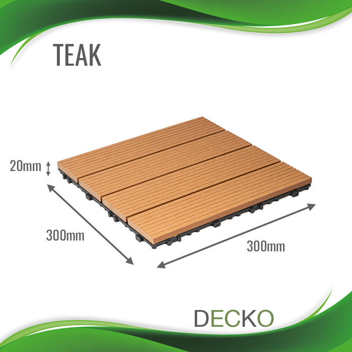 DECKO Premium Tiles - <b>TEAK</b> - 300/300/20 - Price/Tile