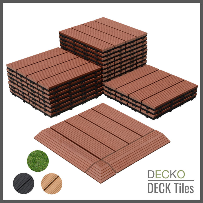 DECKO Premium Tiles - <b>Select Colour</b> - 300/300/20 - Price/Box of 11