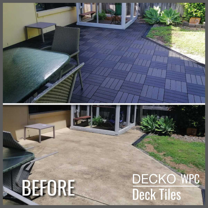 DECKO Premium Tiles - <b>CHARCOAL</b> - 300/300/20 - Price/Tile
