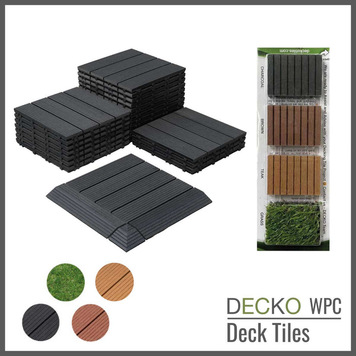 DECKO Premium Tiles - <b>Select Colour</b> - 300/300/20 - Price/Box of 11