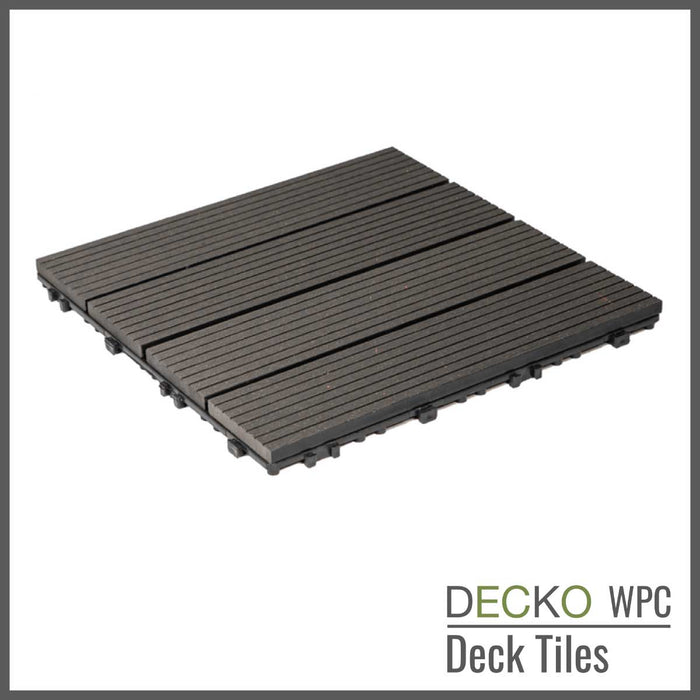 DECKO Premium Tiles - <b>CHARCOAL</b> - 300/300/20 - Price/Tile