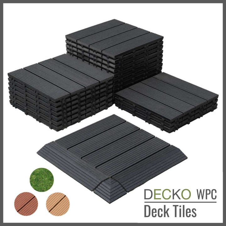DECKO Premium Tiles - <b>CHARCOAL</b> - 300/300/20 - Price/Tile
