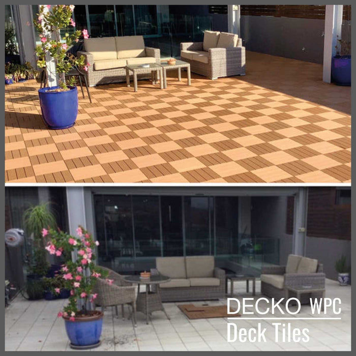 DECKO Premium Tiles - <b>TEAK</b> - 300/300/20 - Price/Tile