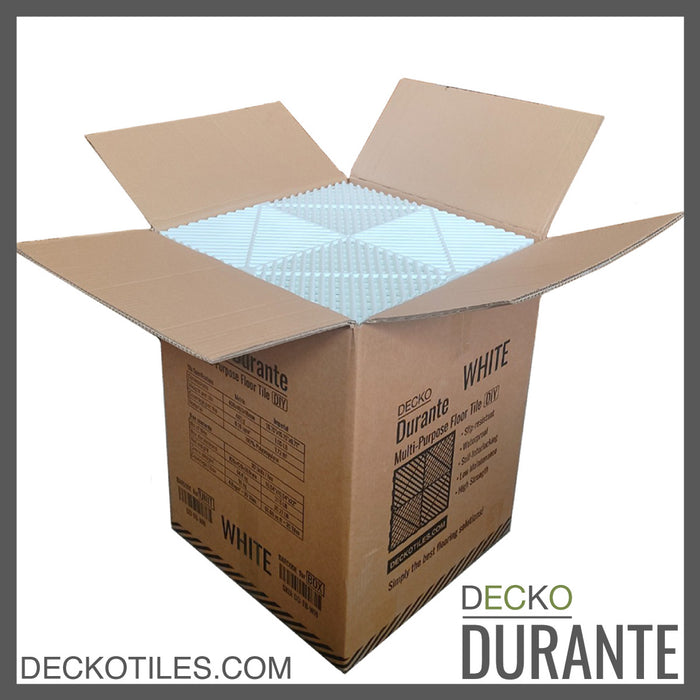 DECKO <strong>DURANTE</strong> Multipurpose Tile - <strong>WHITE</strong> - 400/400/18 - Price/Tile