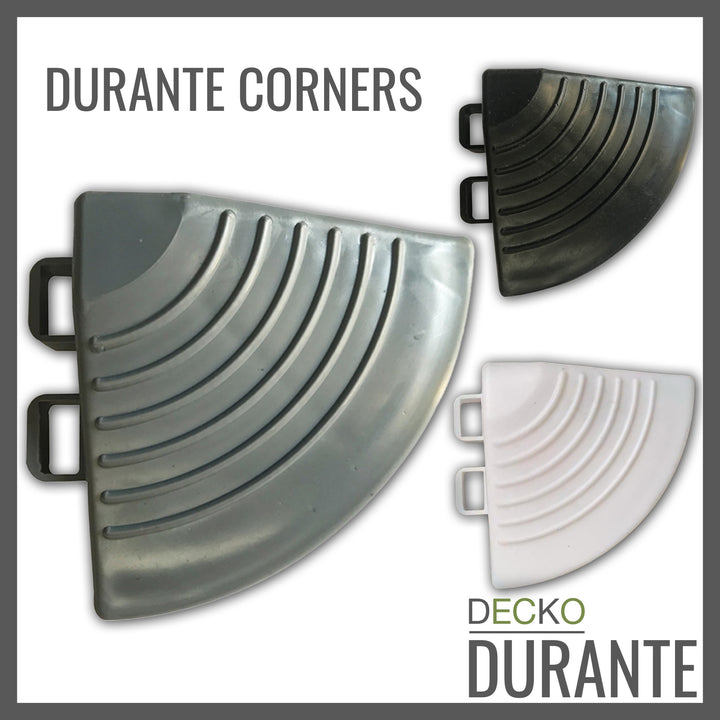 Garage Tile <b>Corner</b> for Interlocking Polypropylene Flooring | DECKO <b>DURANTE</b> (60x60x18mm) - Price/Corner