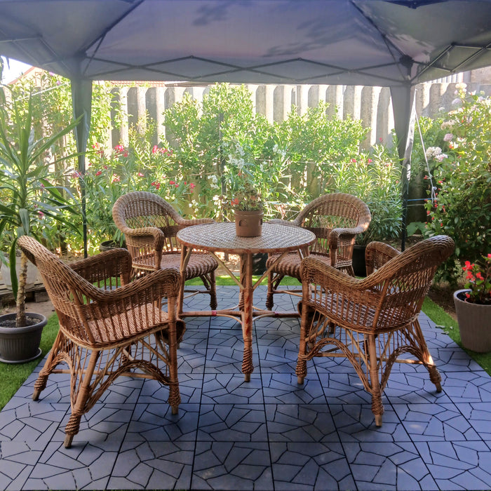 <b>SAMPLE PACK</b> of Deck Tiles, Ramp Edges and Corners - Interlocking PP Flooring | DECKO Lite - Free Shipping