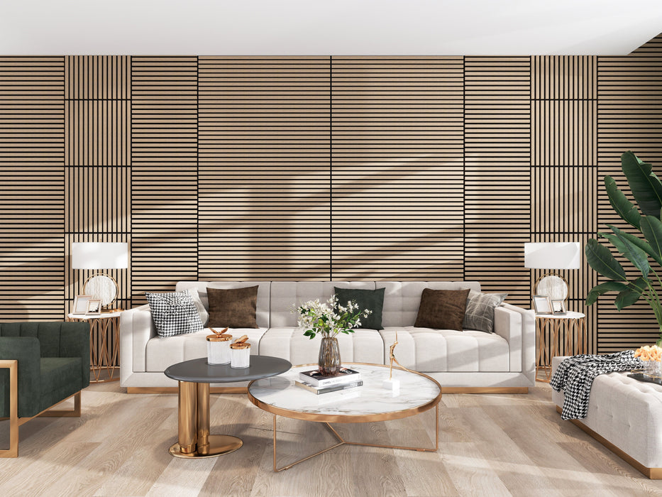 DECKO SOUNDSCAPE Acoustic Wall - OAK - Long — DECKO Australia