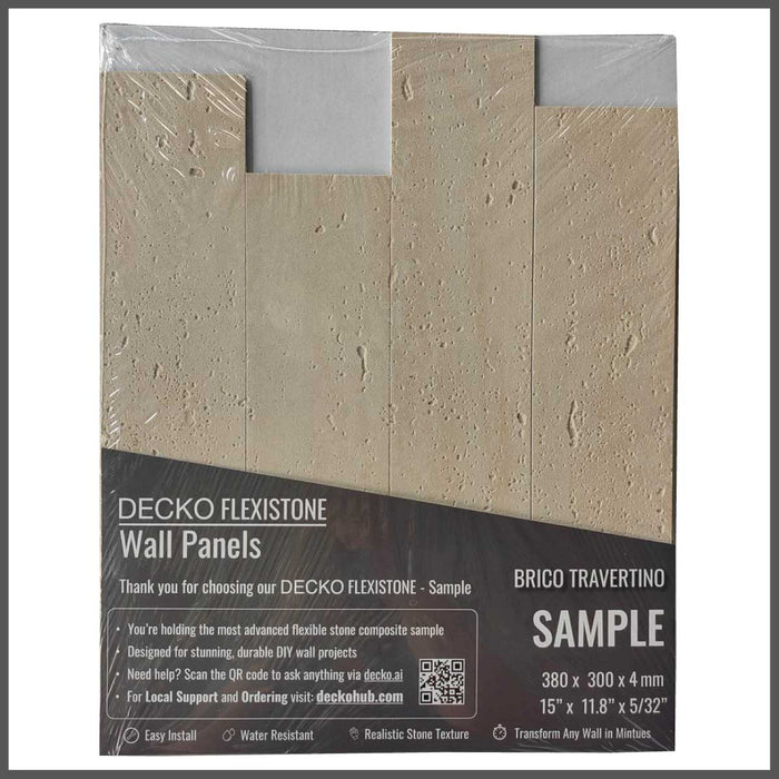 Flexible 3D Stone Wall Panel <b>Samples</b> | DECKO Flexistone - Free Shipping
