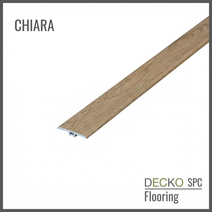 <b>T-Mould Transition Strip</b> - for SPC Hybrid Vinyl Plank Flooring - | DECKO - 1220 mm long piece