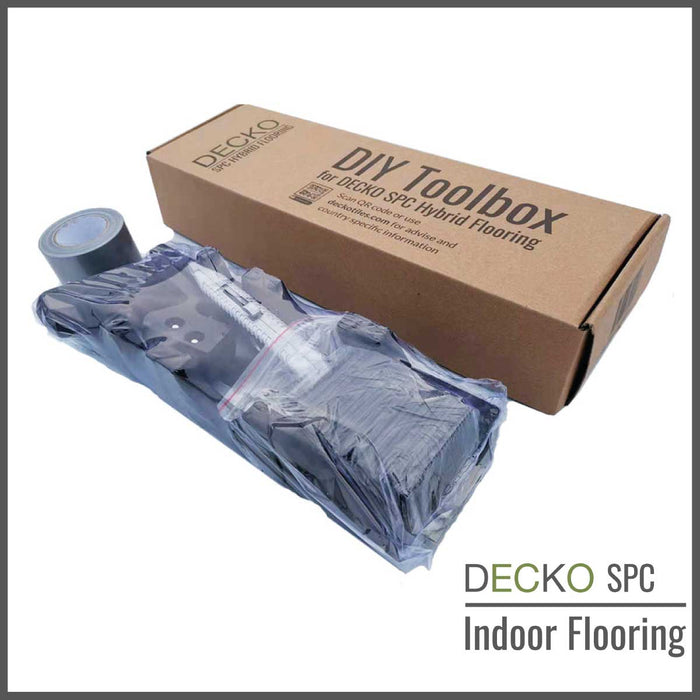 <b>DIY Toolbox</b> for indoor flooring - with complimentary <b>Free DECKO SPC Sample Pack</b>