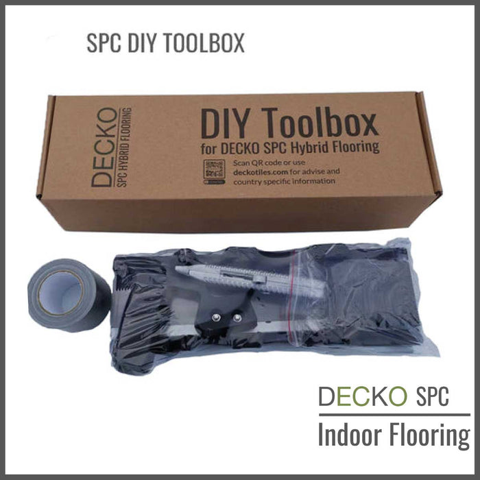 <b>DIY Toolbox</b> for indoor flooring - with complimentary <b>Free DECKO SPC Sample Pack</b>
