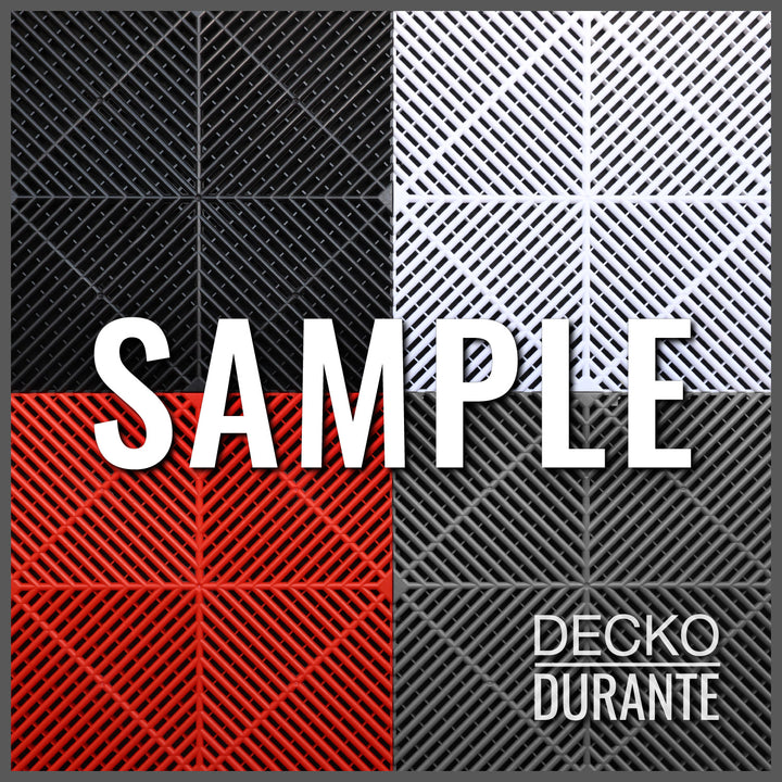 <b>Garage Tile Samples</b> - Interlocking Polypropylene Flooring - Build your Own Selection | DECKO - Fully Refundable (up to 6 items)