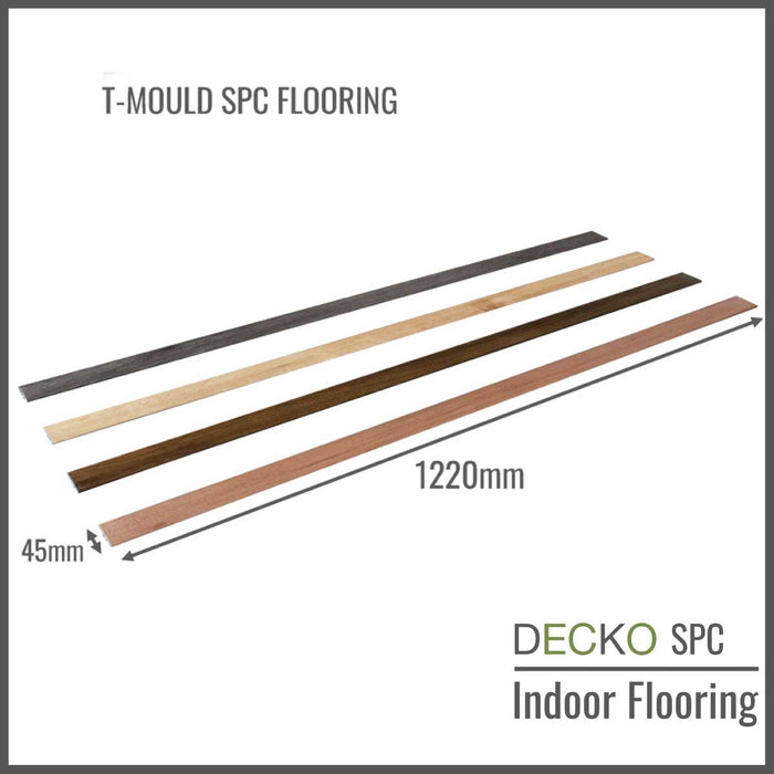 <b>T-MOULD</b> for DECKO <b>SPC Flooring</b> - 1220 mm - Price/Piece
