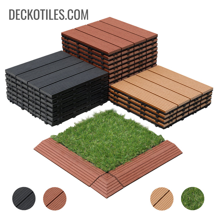 DECKO Premium Tiles - <strong>BROWN</strong> - 300/300/20 - Price/Tile