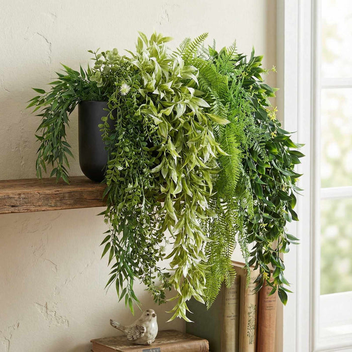Artificial Hanging Plants - <b>TROPICANA</b> Collection (6 different plants) | DECKO Verdure Babylon Cascades