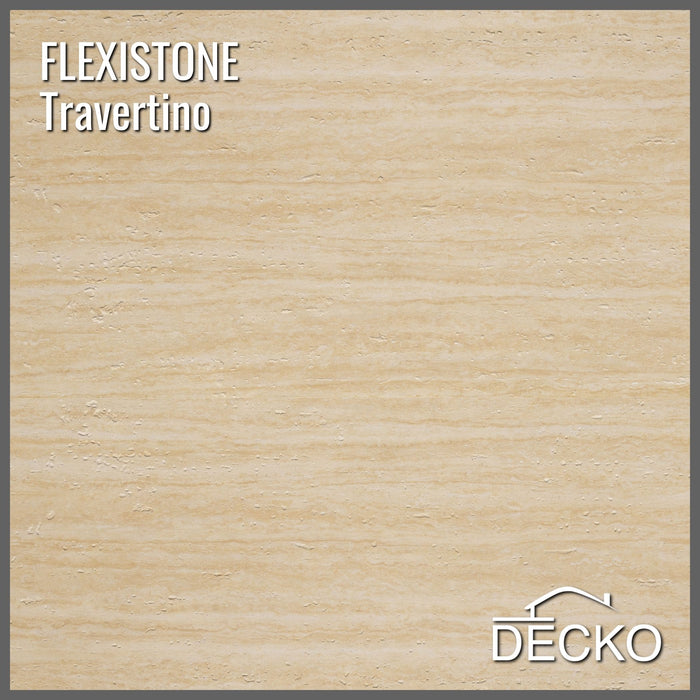 Flexible 3D Stone Wall Panel Sample - TRAVERTINO | DECKO Flexistone - Free Shipping