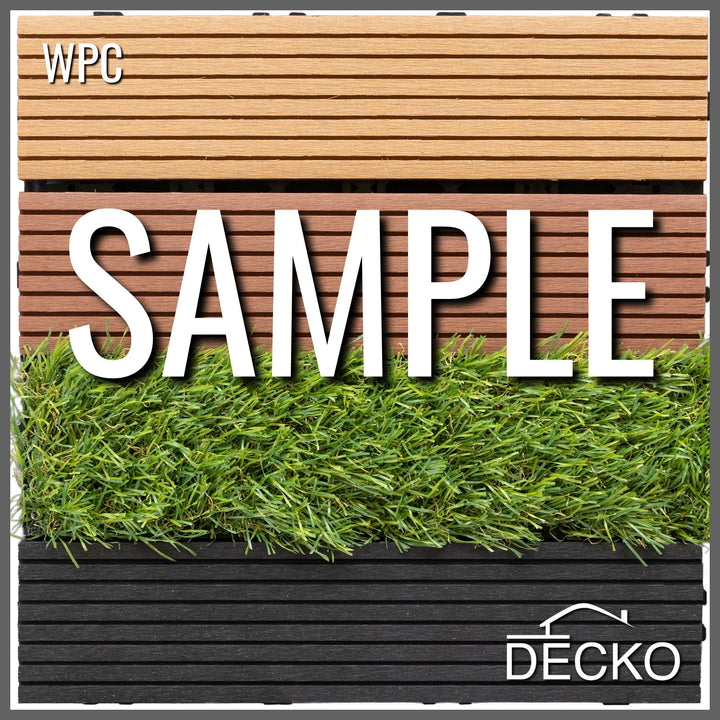Deck Tile Sample - Full Size - Premium WPC Interlocking | DECKO - Free Delivery