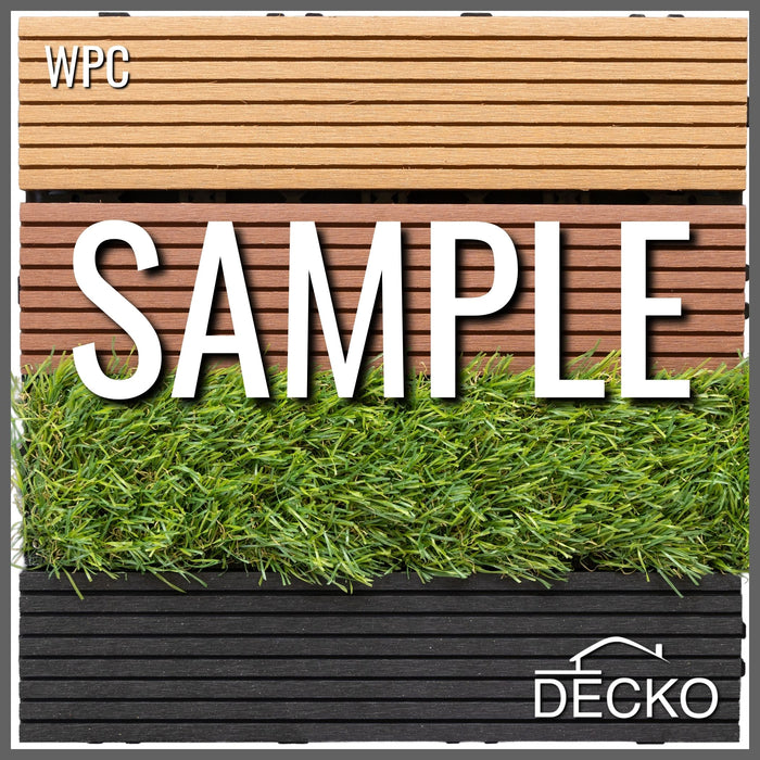 Deck Tile Sample - Full Size - Premium WPC Interlocking | DECKO - Free Delivery
