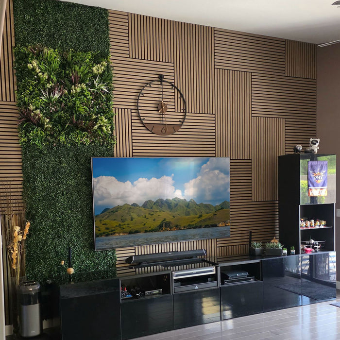 Acoustic Sound Dampening Wall Panels - OAK Long - box of 3 panels (1200x600mm) 2.16 m² coverage | DECKO SOUNDSCAPE