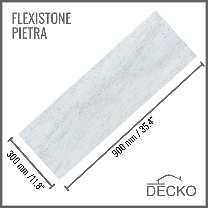 Flexible 3D Stone Wall Panel Sample - PIETRA ALBA | DECKO Flexistone - Free Shipping