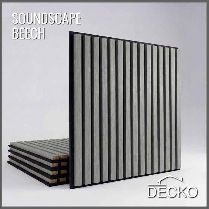 Acoustic Sound Dampening Wall Panels - BEECH Square - box of 5 panels (600x600mm) 1.8 m² coverage | DECKO SOUNDSCAPE