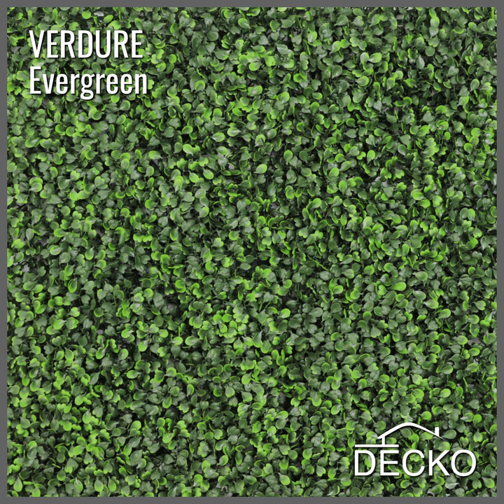 Artificial Plants Green Wall Panel - EVERGREEN - 500x500mm | DECKO VERDURE (0.25 m² panel)