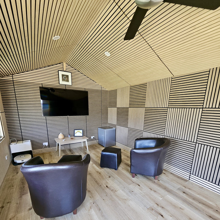 Acoustic Sound Dampening Wall Panels - MAPLE Square - box of 5 panels (600x600mm) 1.8 m² coverage | DECKO SOUNDSCAPE
