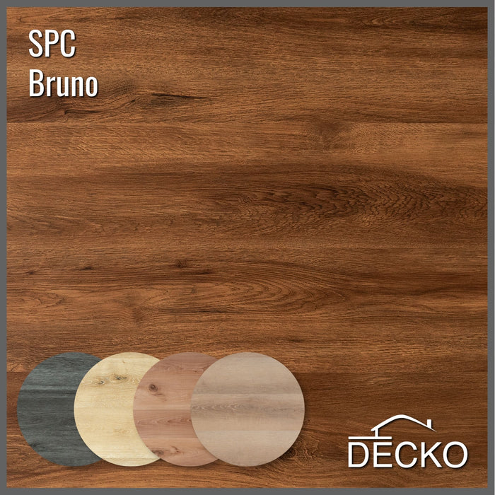 SPC Hybrid Vinyl Plank Flooring - BRUNO - Waterproof Stone Plastic Composite | DECKO (2.23 m² box)