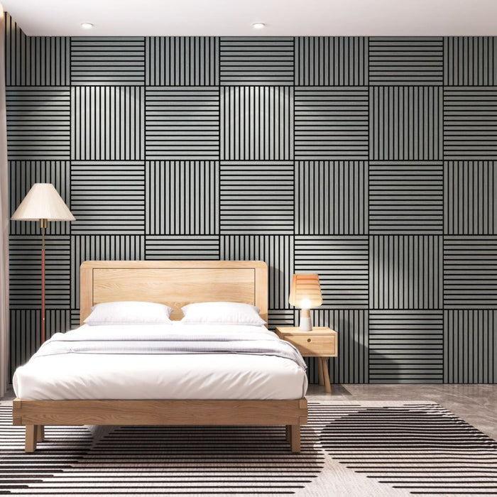 Acoustic Sound Dampening Wall Panels - BEECH Square - box of 5 panels (600x600mm) 1.8 m² coverage | DECKO SOUNDSCAPE