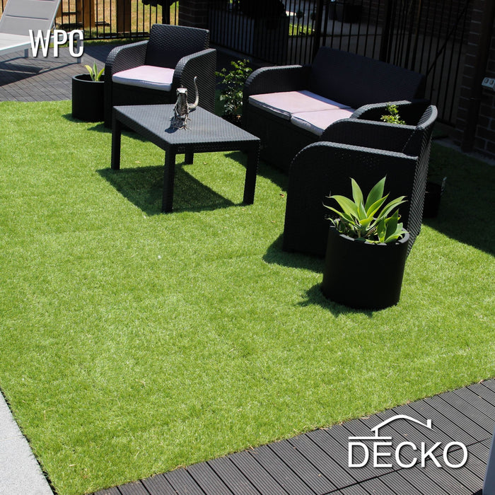 Artificial Grass Tiles - Premium Interlocking Turf | DECKO (300x300x20 mm tile) - (One Piece)