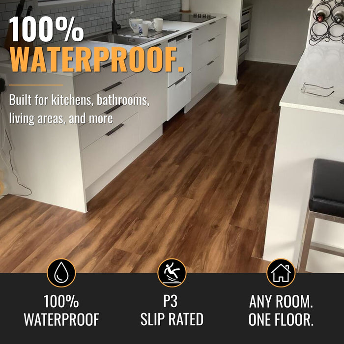 SPC Hybrid Vinyl Plank Flooring - MODERNO - Waterproof Stone Plastic Composite | DECKO (2.23 m² box)