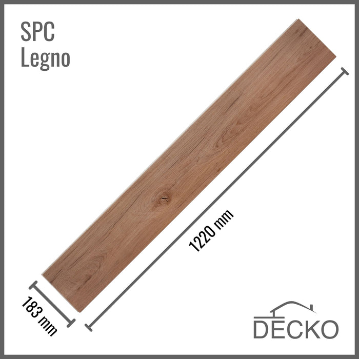 SPC Hybrid Vinyl Plank Flooring - LEGNO - Waterproof Stone Plastic Composite | DECKO (2.23 m² box)