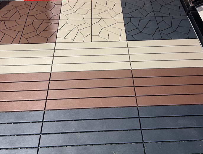 Deck Tiles - BROWNSTONE - Interlocking PP Flooring - High End Polypropylene | 100% Recyclable | DECKO Lite (304x304x20 mm tile)