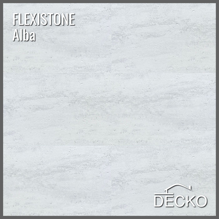 Flexible 3D Stone Wall Panels - PIETRA ALBA - Box of 16 panels (900x300mm) 4.32m² coverage | DECKO Flexistone