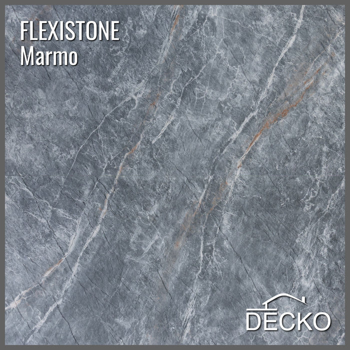 Flexible 3D Stone Wall Panels - GRANDE MARMO - Box of 5 serial panels (1200x600mm) 3.6m² coverage | DECKO Flexistone