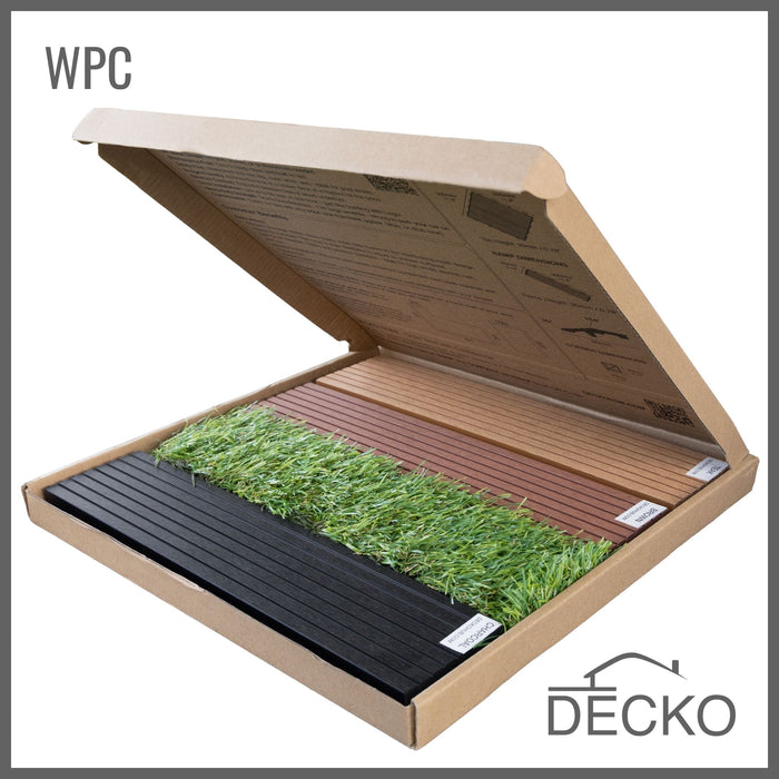 Deck Tile Sample - Full Size - Premium WPC Interlocking | DECKO - Free Delivery