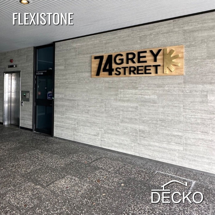Flexible 3D Stone Wall Panels - PIETRA GRIGIA - Box of 16 panels (900x300mm) 4.32m² coverage | DECKO Flexistone