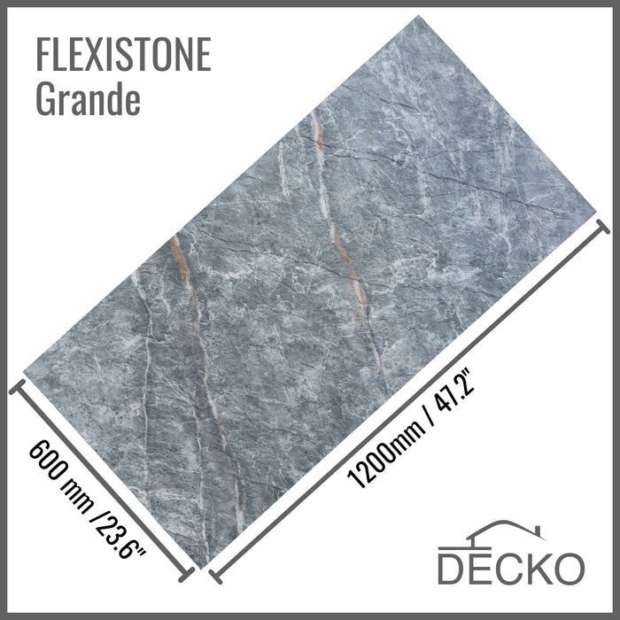 Flexible 3D Stone Wall Panel Sample - GRANDE MARMO | DECKO Flexistone - Free Shipping
