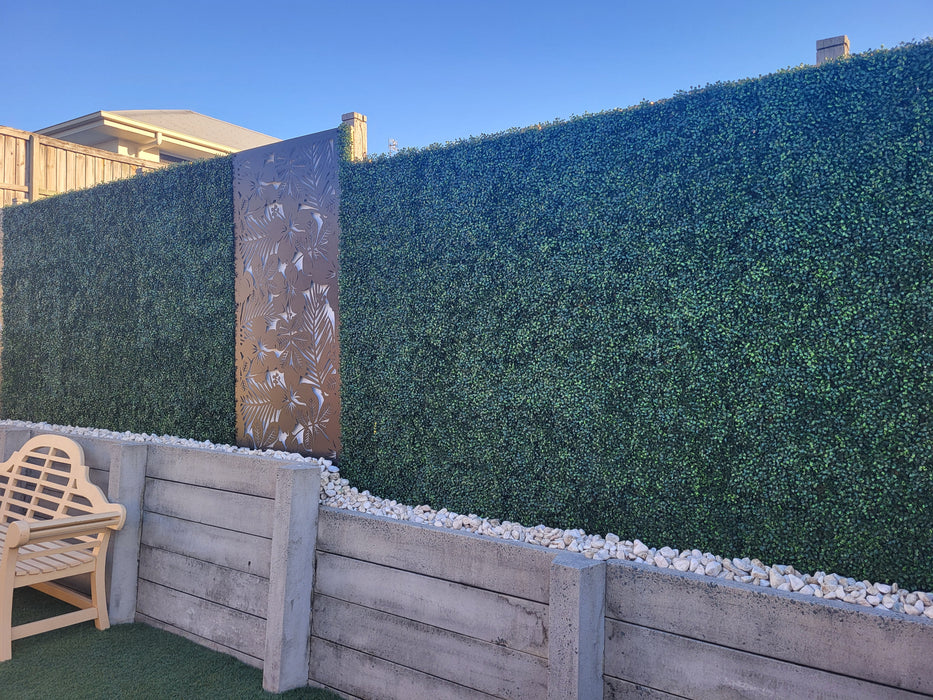 Artificial Plants Green Wall Panel - <b>EVERGREEN</b> - 500x500mm | DECKO VERDURE (0.25 m<sup>2</sup> panel)