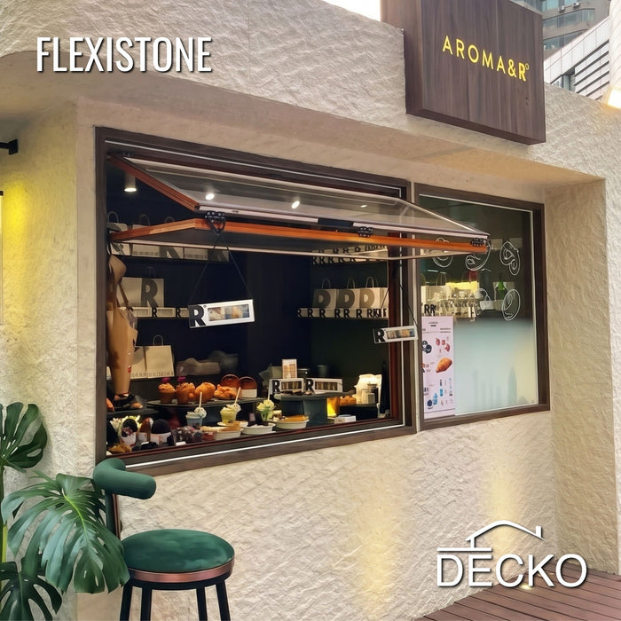 Flexible 3D Stone Wall Panel Sample - GRANDE BIANCO | DECKO Flexistone - Free Shipping