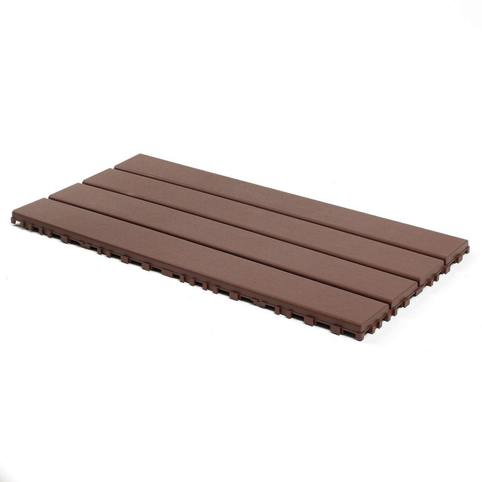 Deck Tiles - BROWNSLAT - Interlocking PP Flooring - High End Polypropylene | 100% Recyclable | DECKO Lite (608x304x20 mm tile)