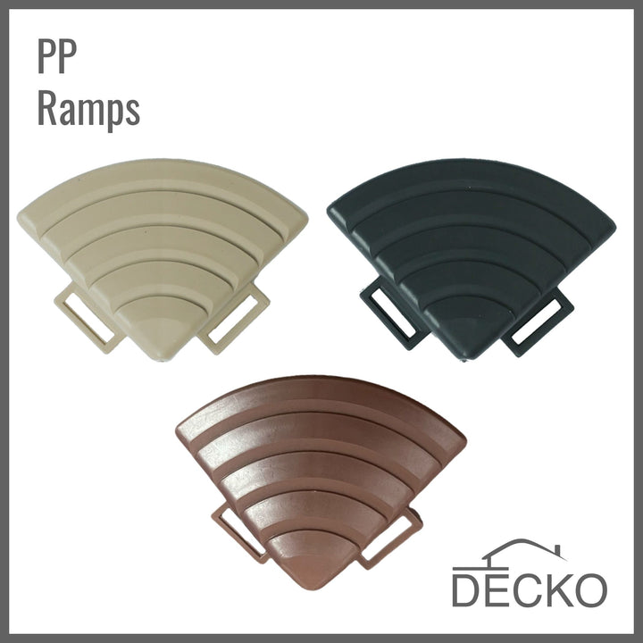 DECKO PP deck tile corners in Grey, Beige and Brown