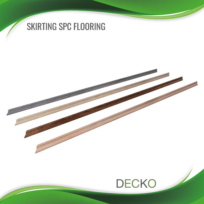 SKIRTING for DECKO SPC Hybrid Flooring -factory pre-cut to 45 degree - 1220 long piece