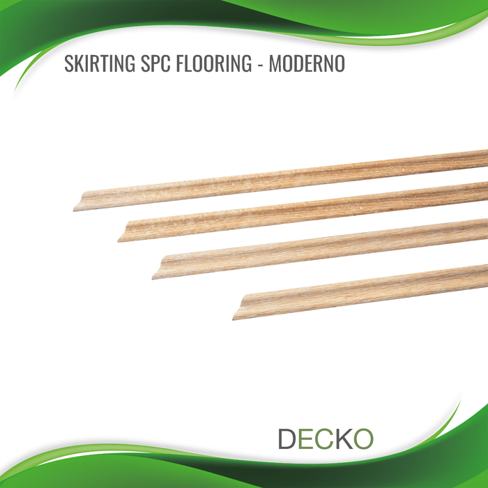 SKIRTING for DECKO SPC Hybrid Flooring -factory pre-cut to 45 degree - 1220 long piece